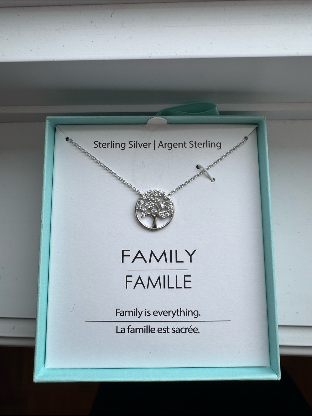 Sterling Silver 'Family' Tree Pendant Necklace